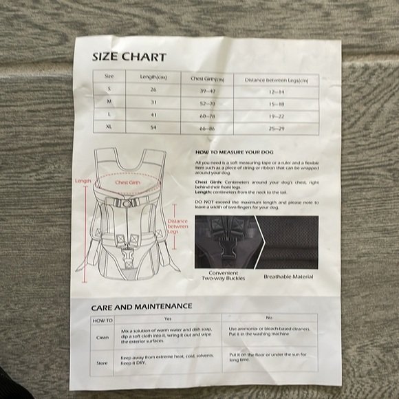 Large black wrap around pet front backpack for a dog - Picture 3 of 6